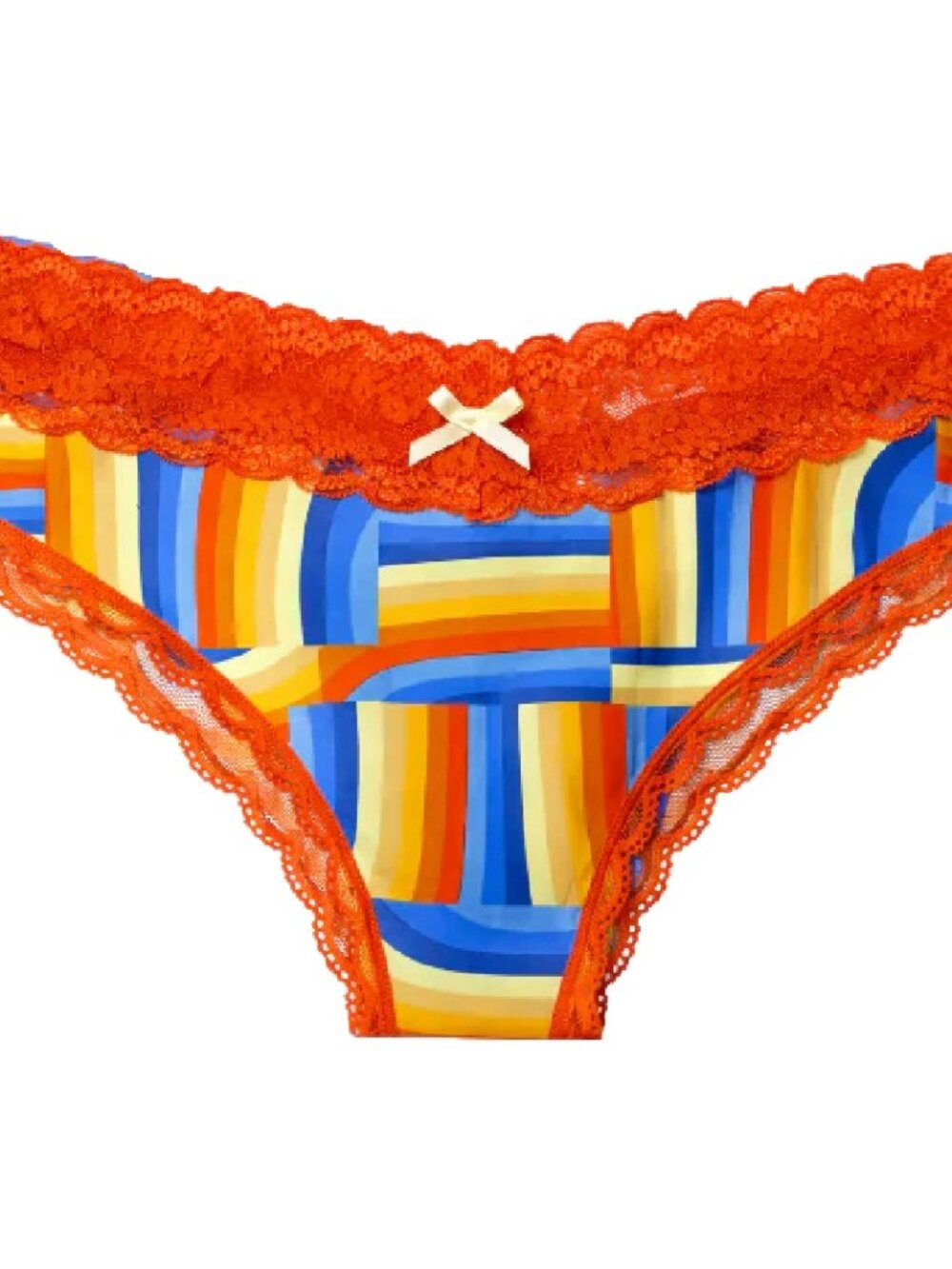 Splendies Size 2X Solene Thong New Pair of Underwear Colorful Orange Blue Yellow
